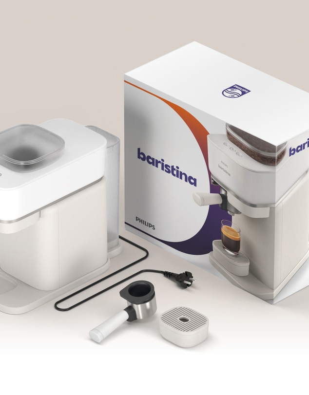 Philips - Baristina Espresso Machine Cloud White