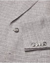 Calibre - Thatch Check Linen Blazer White
