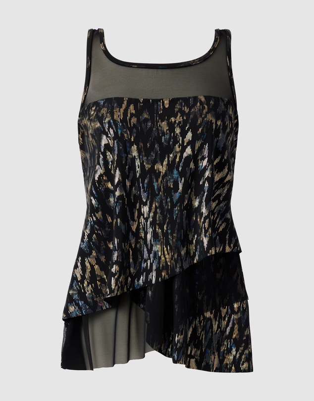 Miraclesuit Swimwear  - Sparkle Plenty Mirage Loose Fit Slimming Underwired Tankini Top