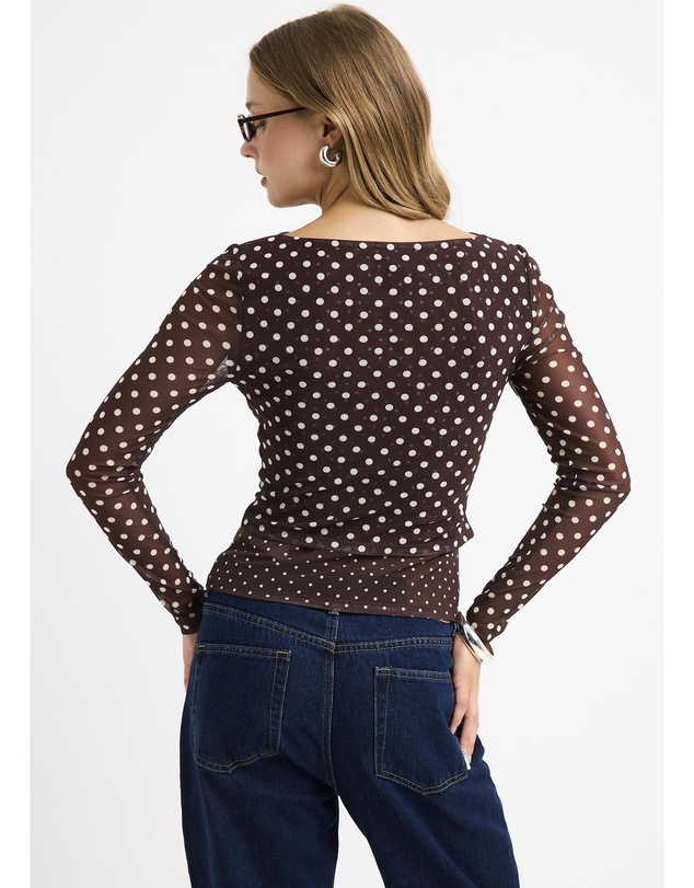Alice In The Eve - Olivia Spot Mesh Top