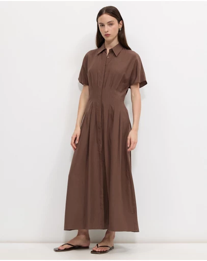 Calli - Vasco Tucked Shirt Dress