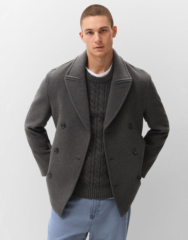 UNISON - Wool Blend Peacoat