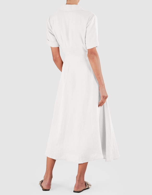Amelius - Ines Linen Tie Front Dress