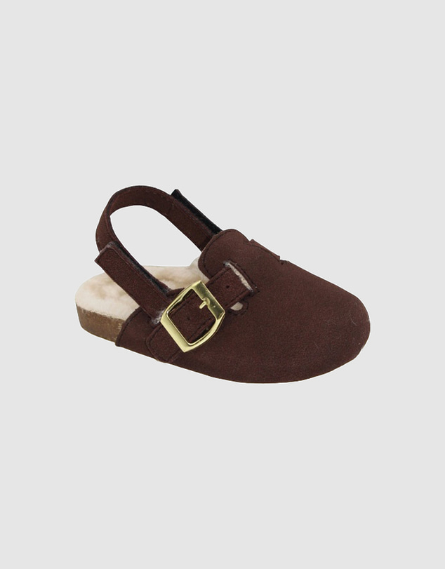 Human - Kids Lennox Faux Fur Slide Choc