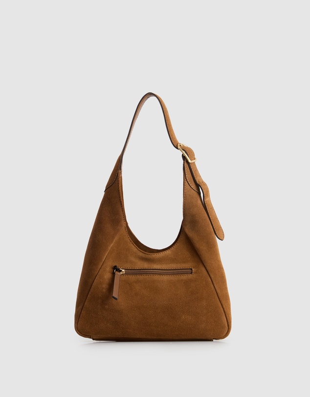 Evity - Alexa Leather Small Suede Hobo Bag