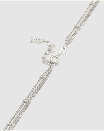 Elli Jewelry - Necklace Layer Crystal Disc 925 Sterling Silver