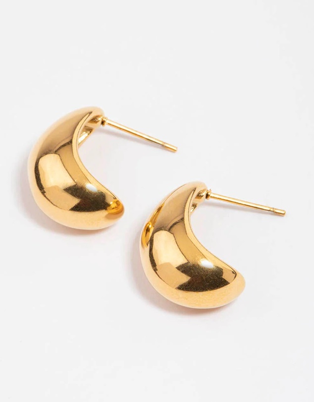 Lovisa - Waterproof Gold Plated Stainless Steel Small Bubble Hoop Earrings