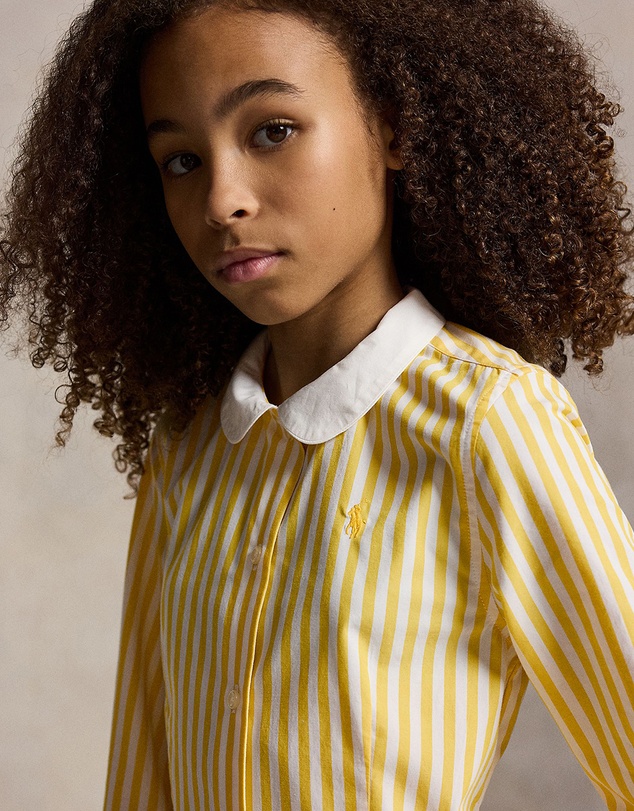 Polo Ralph Lauren - Striped Cotton Poplin Shirtdress - Teens