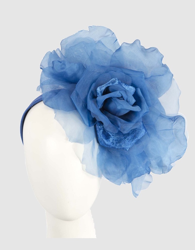 Fillies Collection - Large Blue Flower Fascinator Headband