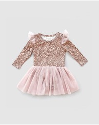 WITH LOVE FOR KIDS - Tulle Flutter Long Sleeve Tutu Onesie - Babies