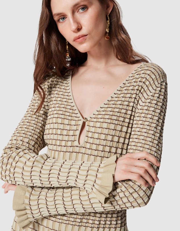 & Other Stories - Knitted Long-Sleeve Mini Dress