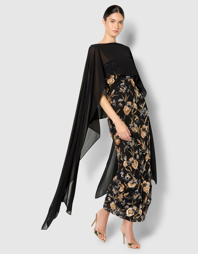 Montique - Angeline Chiffon Overlay Wrap