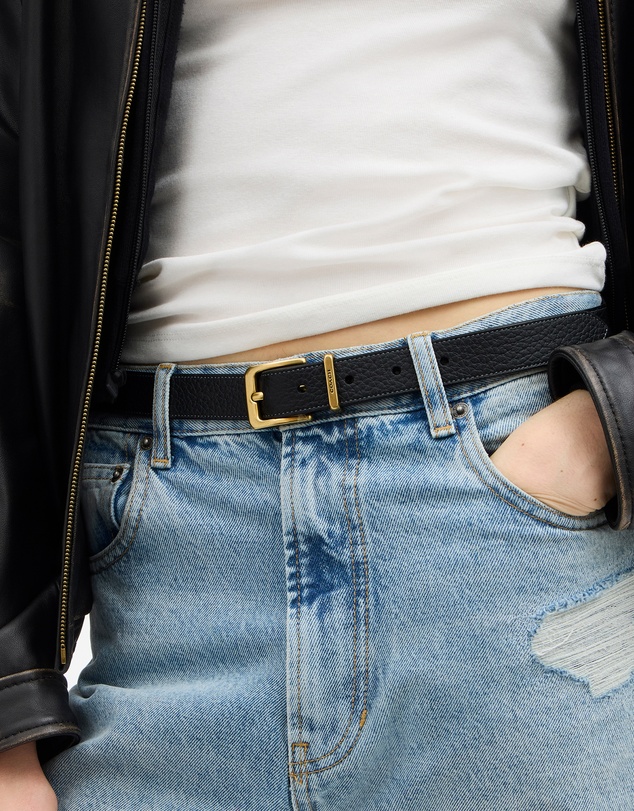Coach - Pebbled Lux Leather Harness Hasp Belt