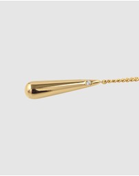 Elli Jewelry - Necklace Y-Shape Drop Crystal 925 Sterling Silver Gold-Plated