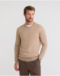 Oxford - Basic V-Neck Pure Wool Pullover