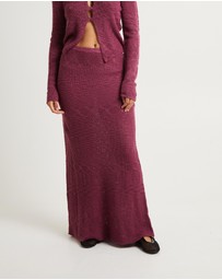 Subtitled - Paige Boucle Knit Maxi Skirt