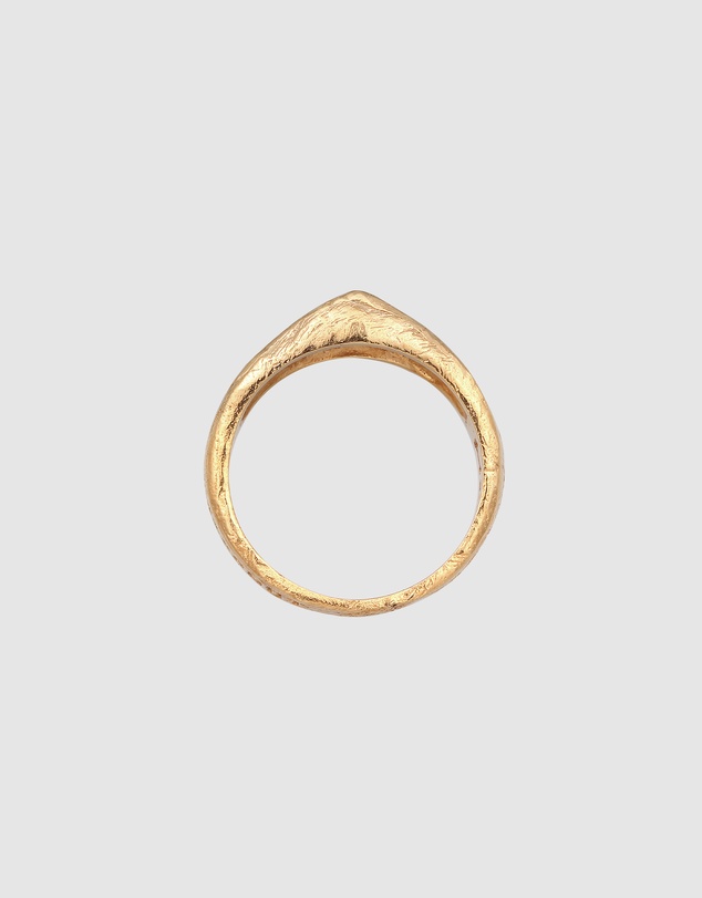 Haze & Glory - ICONIC EXCLUSIVE - Ring Men Signet Coconut Society 925 Sterling Silver Gold Plated