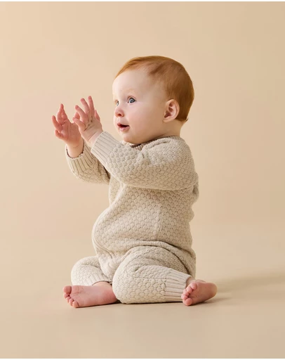 Wilson & Frenchy - Organic Knitted Bubble Growsuit - Babies