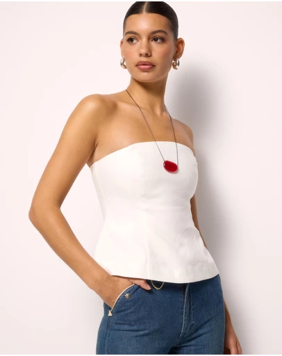 AERE - Arden Strapless Top