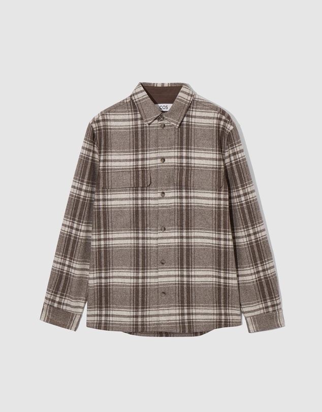 COS - Checked Wool-Flannel Overshirt