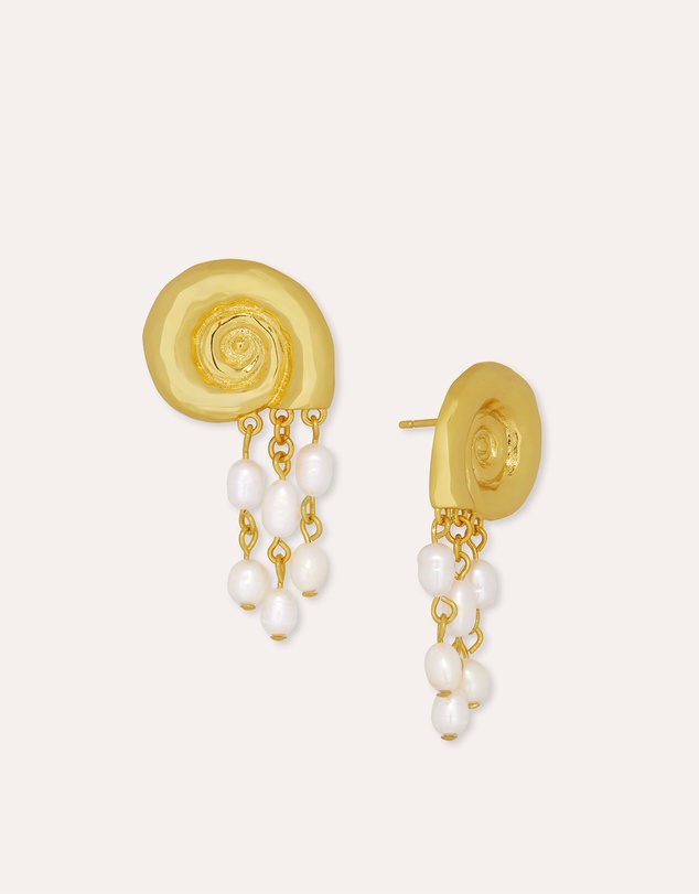 Ottoman Hands - Waterproof Shell Pearl Beaded Stud Earrings