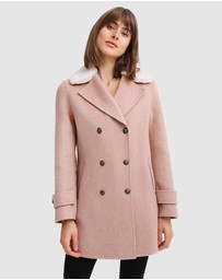 Belle & Bloom - Liberty Sherpa Collar Wool Blend Coat
