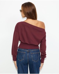 Dazie - Chill Vibes Off Shoulder Jumper