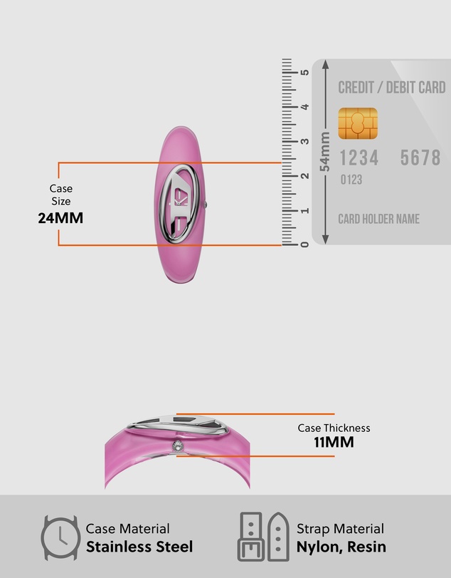 Diesel - Wonder-D Pink Analogue Watch