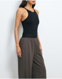 AERE - Arna elastic waist detail pant