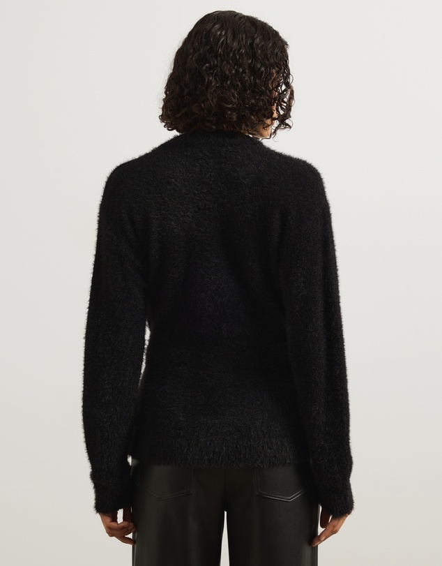 Atmos&Here - Cara Asymmetric Buttoned Knit Cardigan