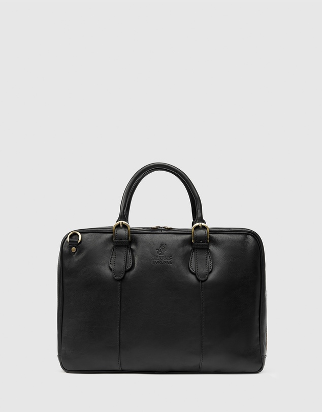 Republic of Florence - The Madrid Matt Black Briefcase
