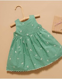 Purebaby - Embroidered Dress -Kids-Babies