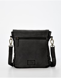 Cobb & Co - Bracewell Washed Leather Flap Over Crossbody