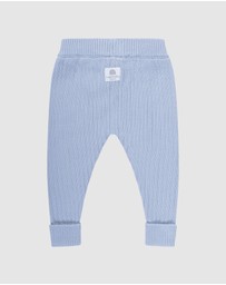 Kynd Baby - Organic Chunky Rib Knit Pant in Sky Blue
