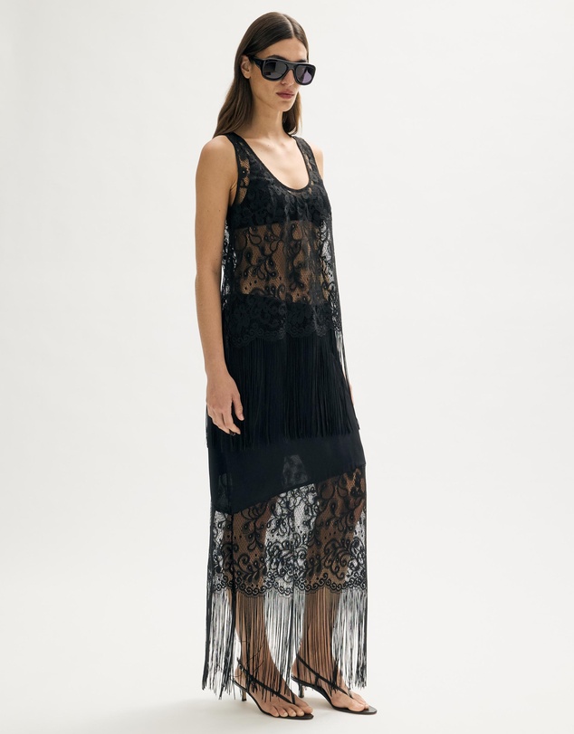 Minima Esenciales - Pia Fringe Lace Tunic Top