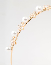 Lovisa - Gold Plated Alternating Flower & Pearl Headband
