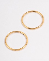 Lovisa - Gold Plated Surgical Steel Fine Sleeper Earrings 10mm