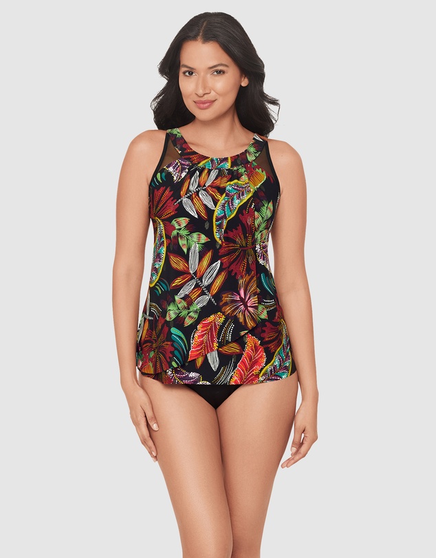 Miraclesuit Swimwear  - Pluma Orla Underwired High Neck Tankini Top