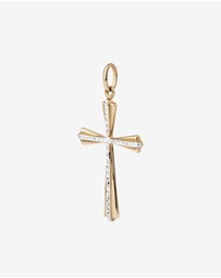 Michael Hill - Cross Pendant in 10kt Yellow & White Gold
