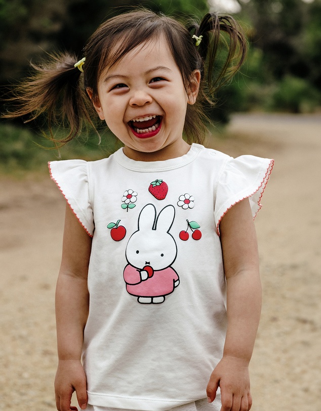 Kynd Baby - Miffy Frill Tee in Snow White