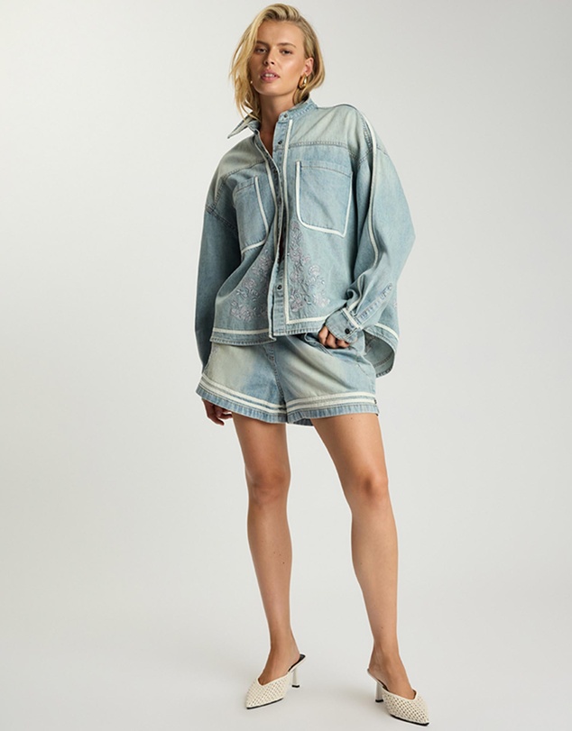 ONE TEASPOON - Folklore Embroidered Essential Shirt