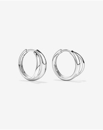 Michael Hill - Split Huggie Earrings in Sterling Silver