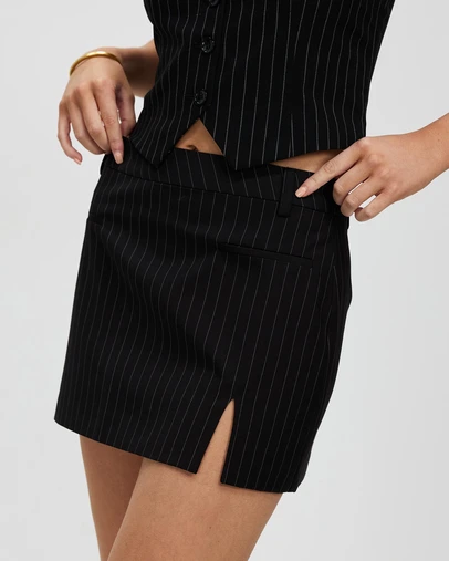 Style Addict - Side Split Mini Skirt