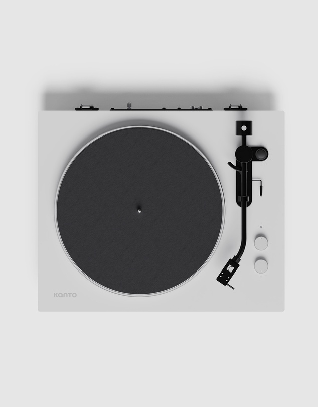 iWorld - Kanto OBI3 (2nd Gen) Turntable with Bluetooth 5.3, Preamp, and Pitch Control - Matte White