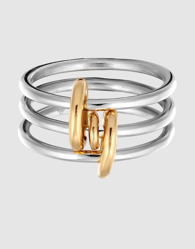 Elli Jewelry - Ring Trio Bicolor 925 Sterling Silver
