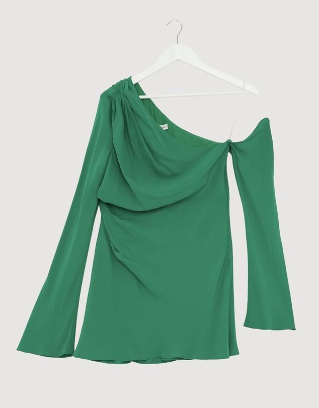 Revibe - Repaired Shona Joy Rio Off Shoulder Mini Dress - AU 10