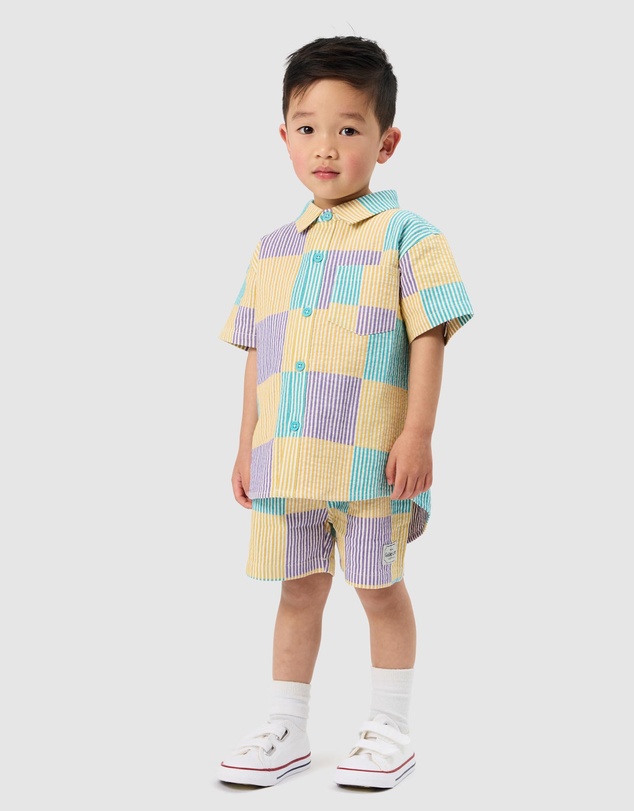 Goldie + Ace - Seersucker Classic Shorts - ICONIC EXCLUSIVE - Babies-Kids