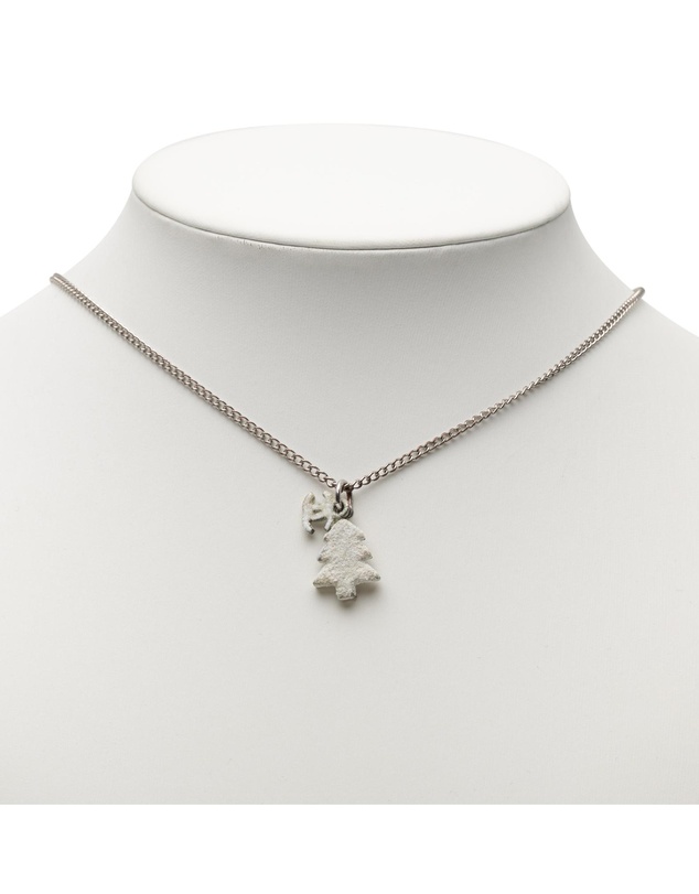 Pre-Loved by Azura Reborn - Pre-Loved Silver Plated CC Christmas Tree Pendant Necklace