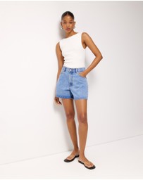 AERE - Mia Classic Denim Shorts