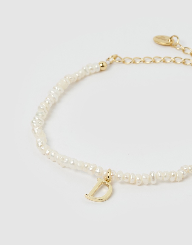 Miz Casa and Co - Pearl Letter D Bracelet